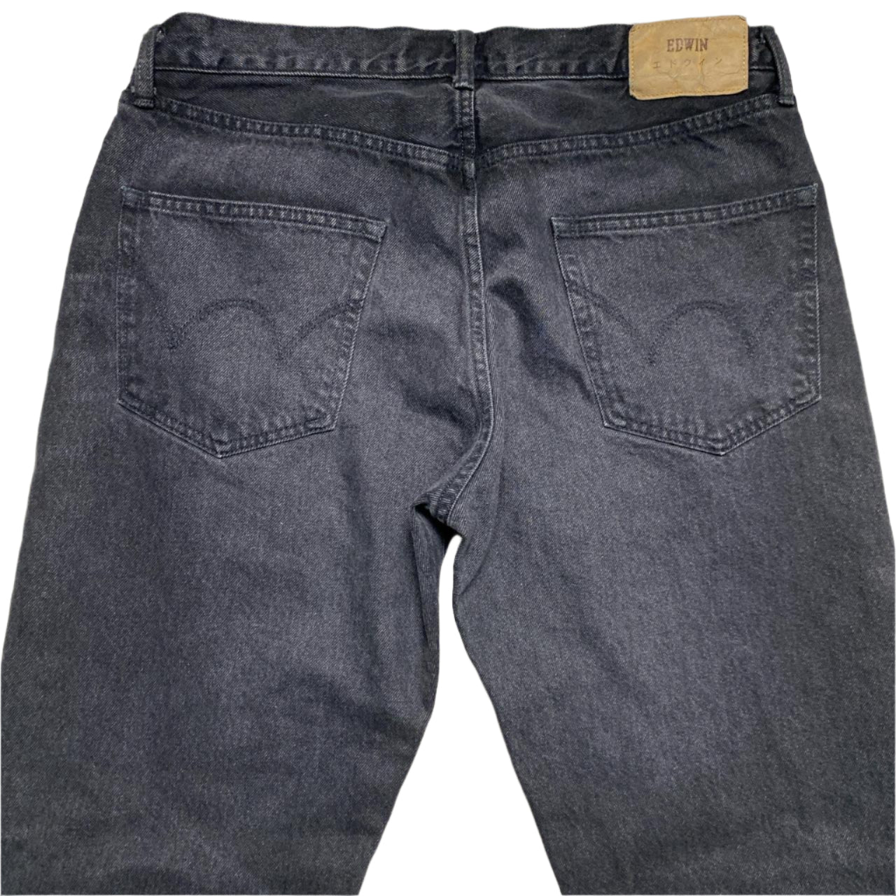 Edwin Grey Charcoal Regular Tapered Baggy Jeans (W 34)