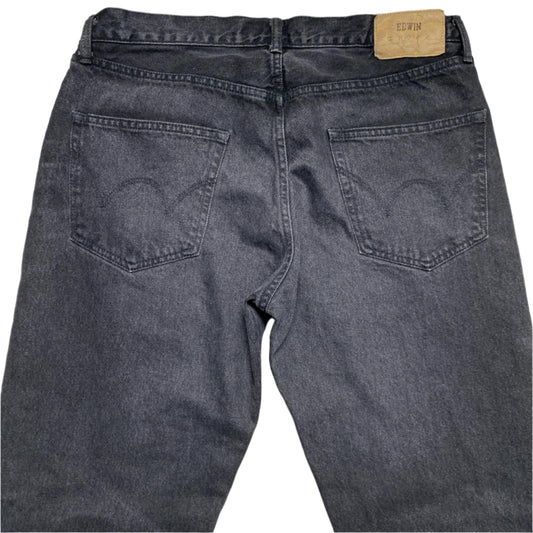 Edwin Grey Charcoal Regular Tapered Baggy Jeans (W 34)
