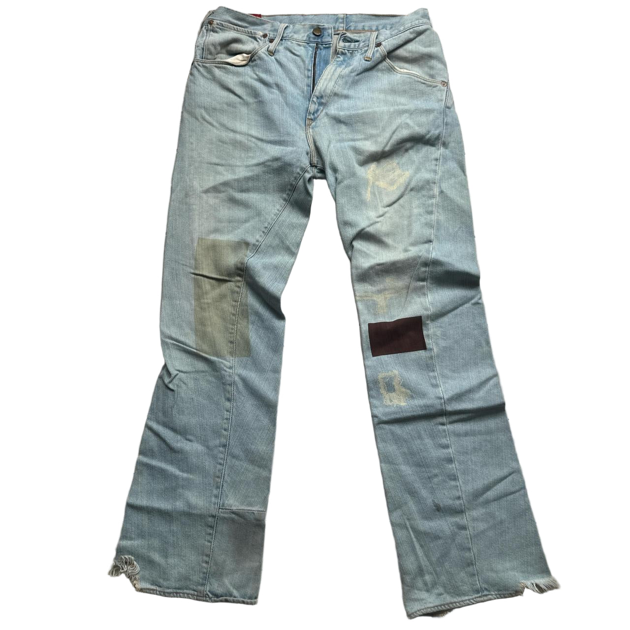 Levis Red Distressed Light Blue Jeans (32W)