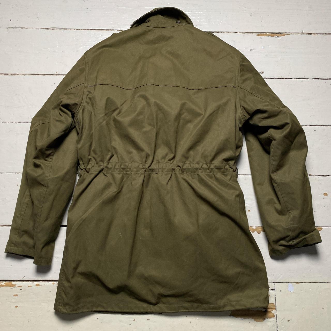 Khaki Green Military Fleece Sherpa Removable Lined Jacket