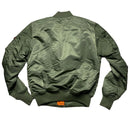 Alpha Industries Khaki Military Green and Orange Bomber Jacket (S)