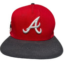 Atlanta Braves New Era Black and Red Snapback Cap