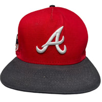 Atlanta Braves New Era Black and Red Snapback Cap