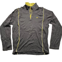 Armani Exchange Grey and Yellow Zip Jumper (L)