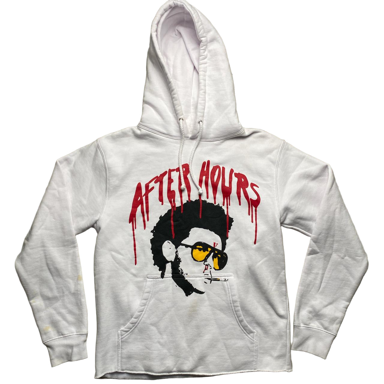 The Weeknd Vlone After Hours White Black and Red Hoodie (S)