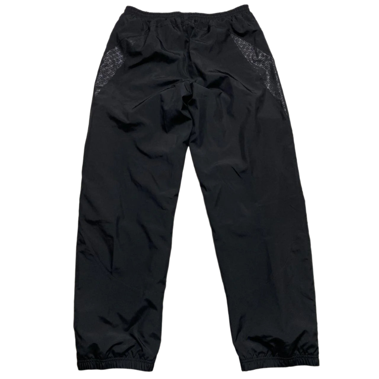 Reebok Black and White Shell Trackpant Baggy Nylon Bottoms (M)