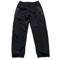 Reebok Black and White Shell Trackpant Baggy Nylon Bottoms (M)