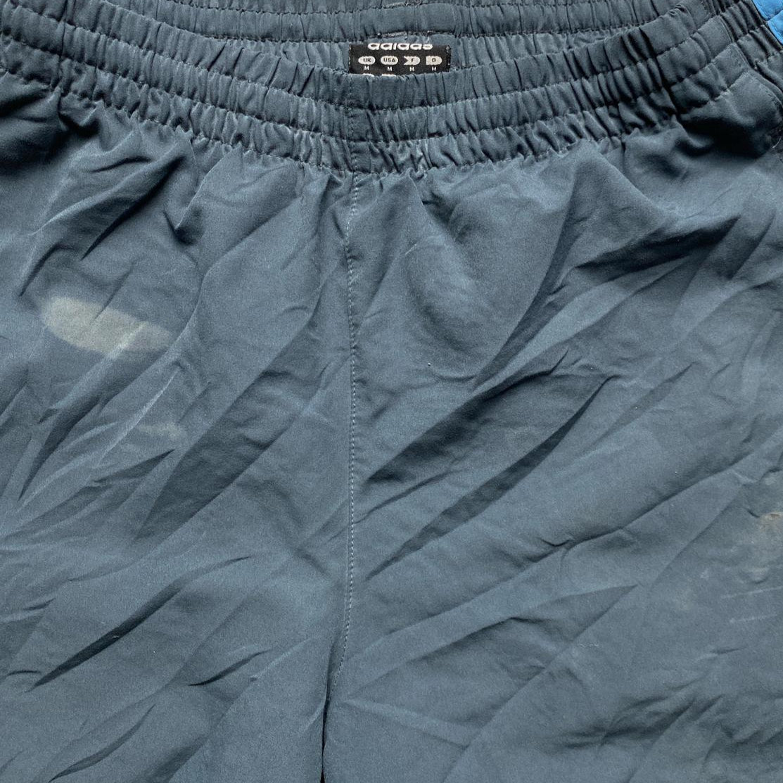Adidas Vintage Performance Essentials Shell Track Pant Tri Tone Blue and Grey Shorts (M)