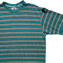Adidas Equipment Vintage 90’s Green and Cream Striped T Shirt Jersey (XL)