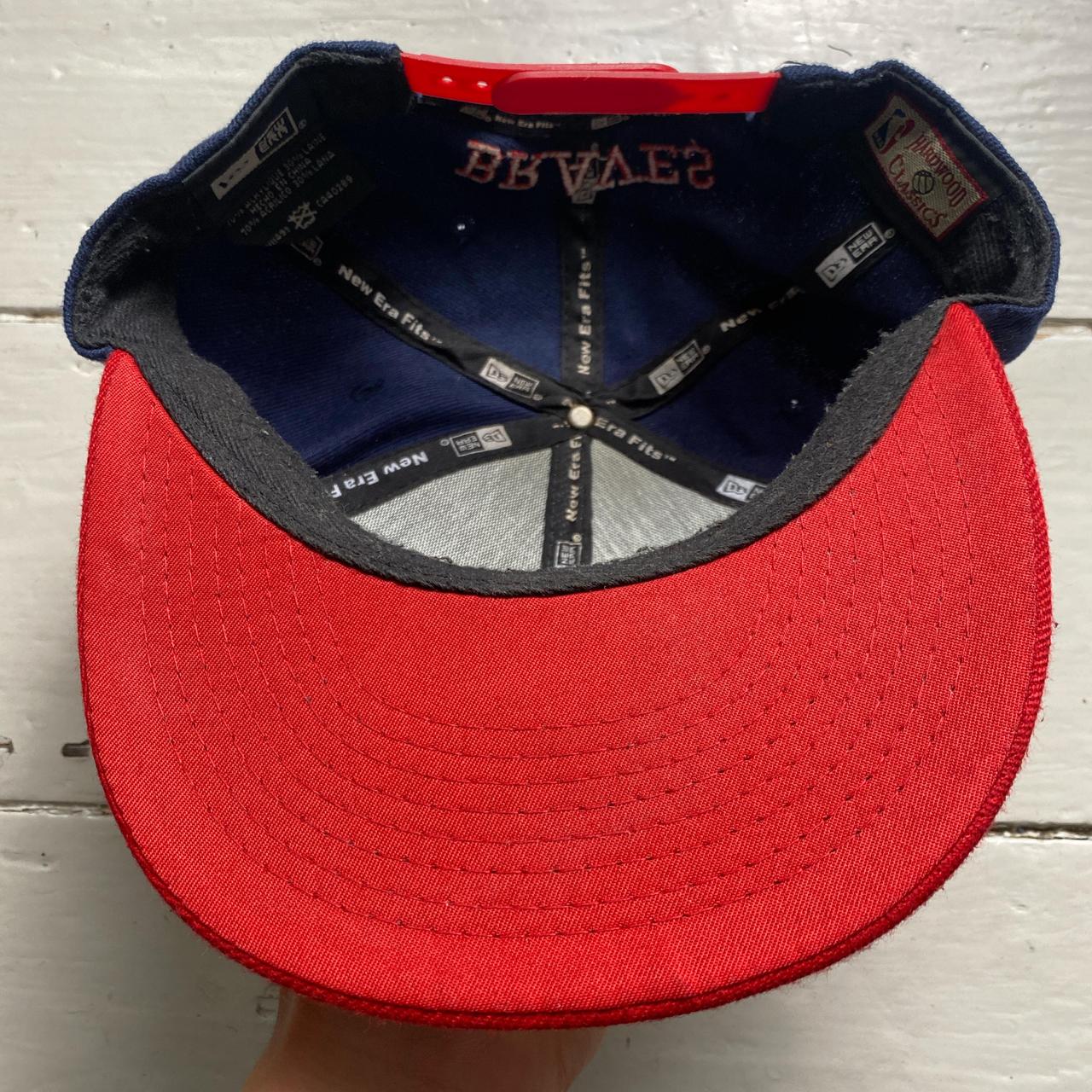 Atlanta Braves Navy Red and White Snapback Cap