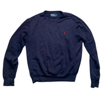 Ralph Lauren Polo Navy and Red Pony Crewneck Jumper (S)