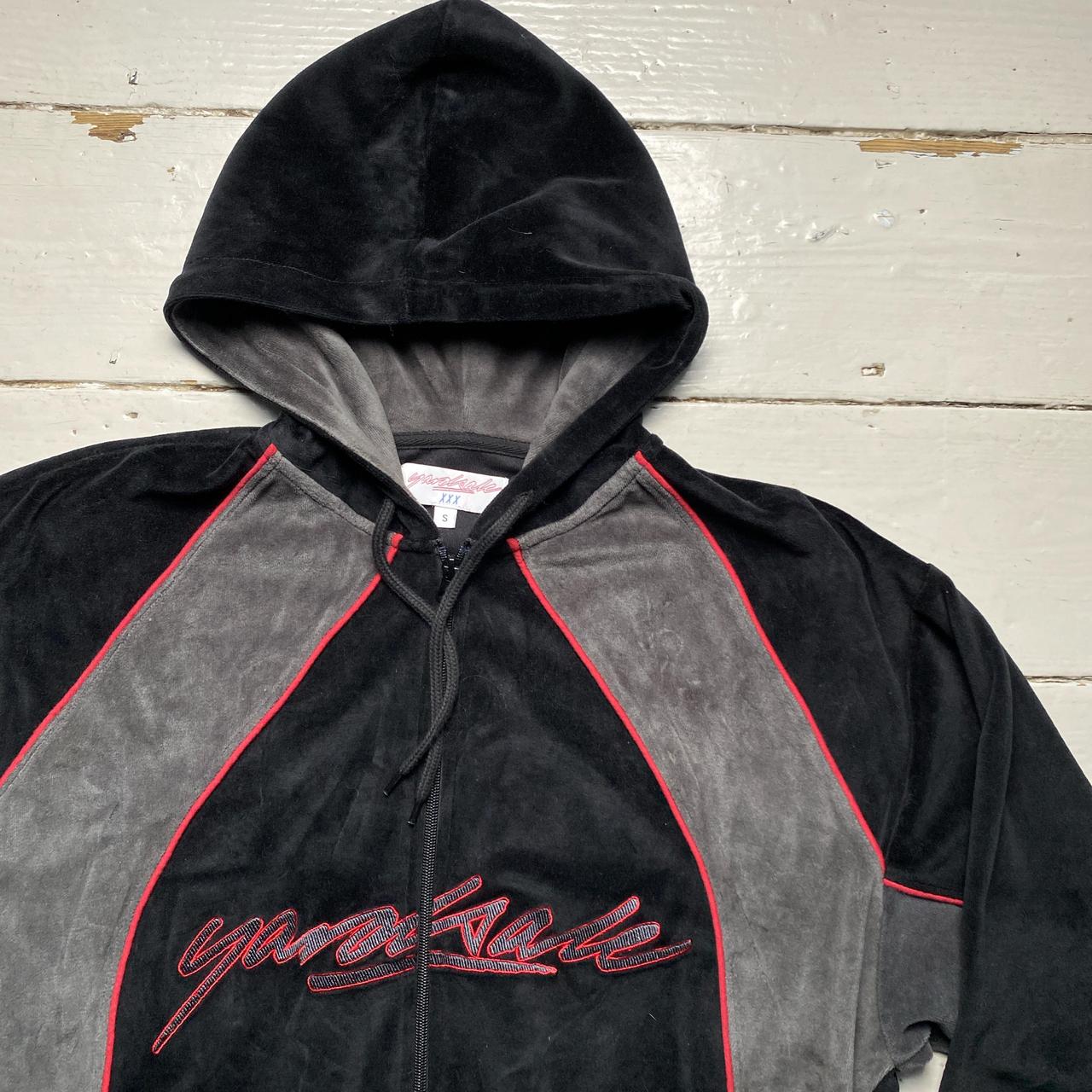 Yardsale Skateboards Black Grey and Red Velour Hoodie