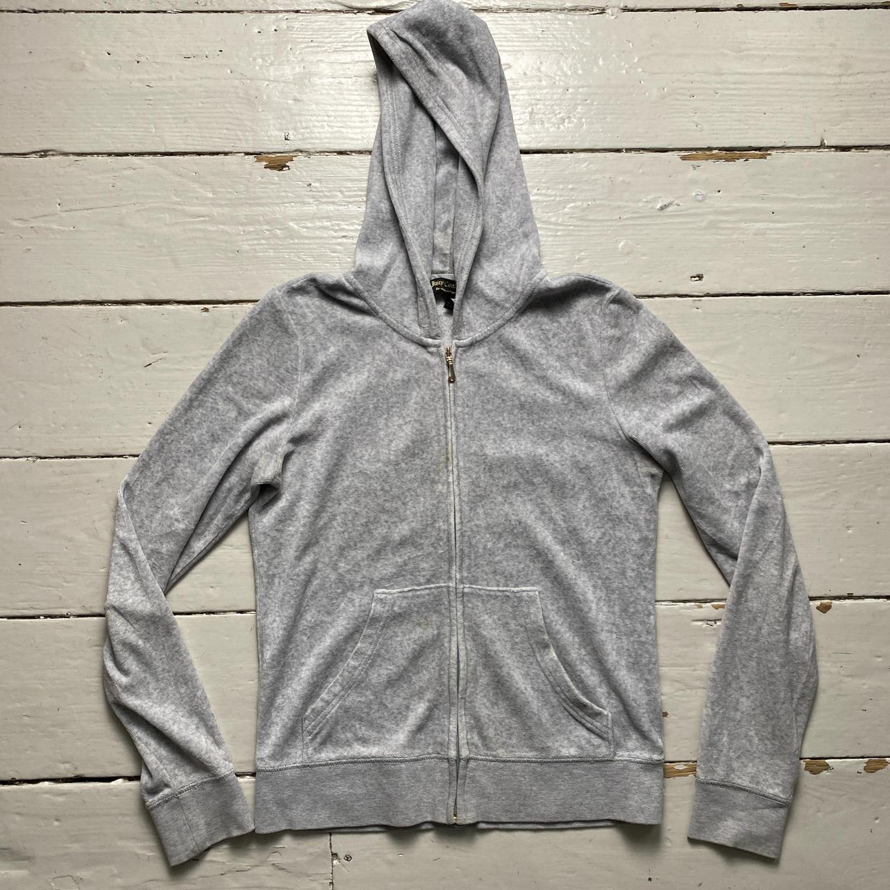 Juicy Couture Grey and Pink Velour Tracksuit