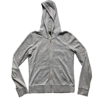 Juicy Couture Grey and Pink Velour Tracksuit (S)