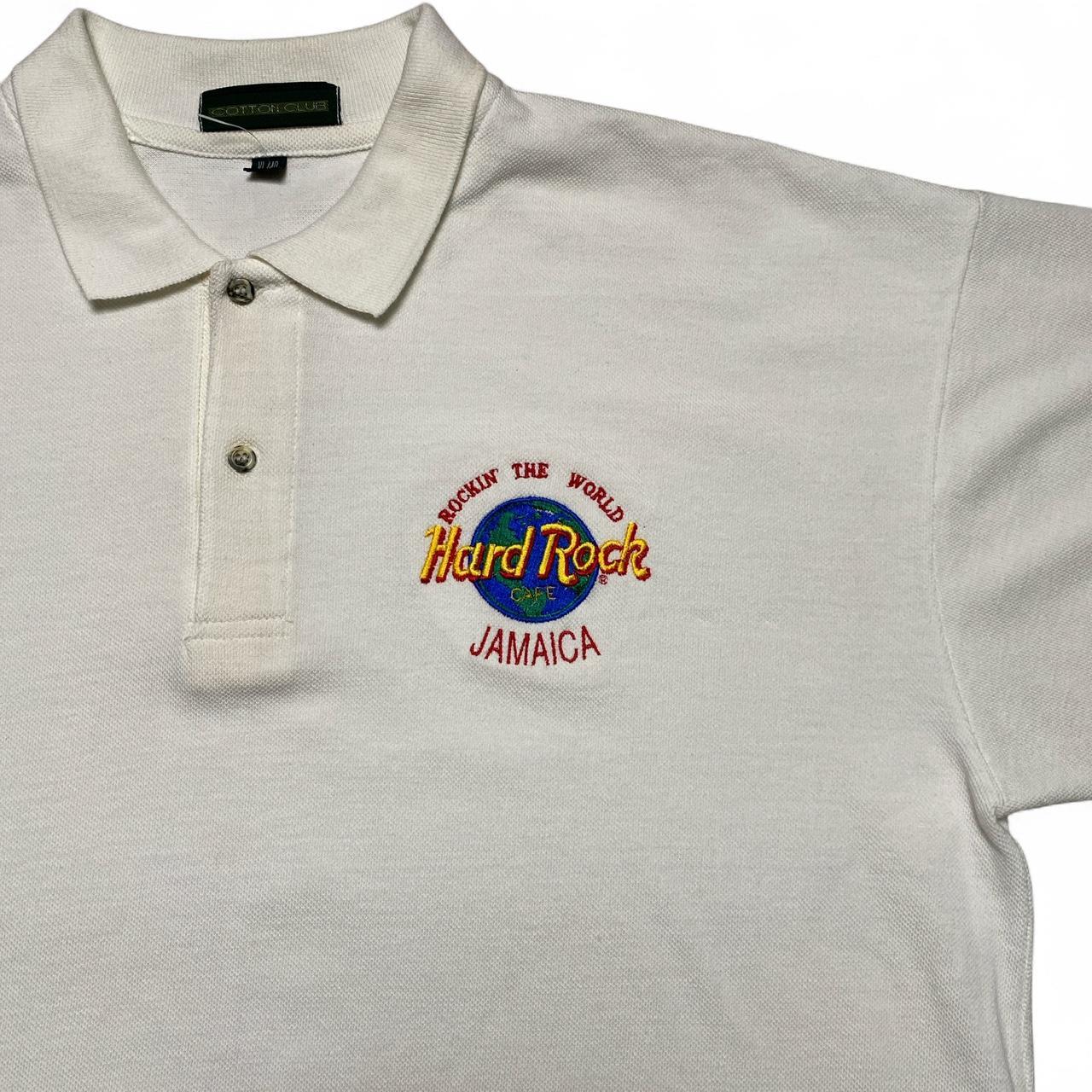 Hard Rock Cafe Jamaica White Polo Shirt (XL)
