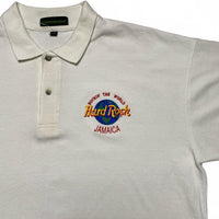 Hard Rock Cafe Jamaica White Polo Shirt (XL)