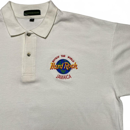 Hard Rock Cafe Jamaica White Polo Shirt (XL)