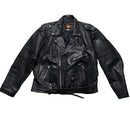 London Leather Vintage Black Biker Motorcycle Jacket (L)