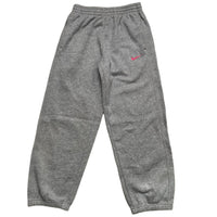Nike Grey and Pink Swoosh Baggy Joggers (XS)