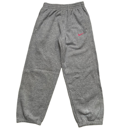 Nike Grey and Pink Swoosh Baggy Joggers (XS)