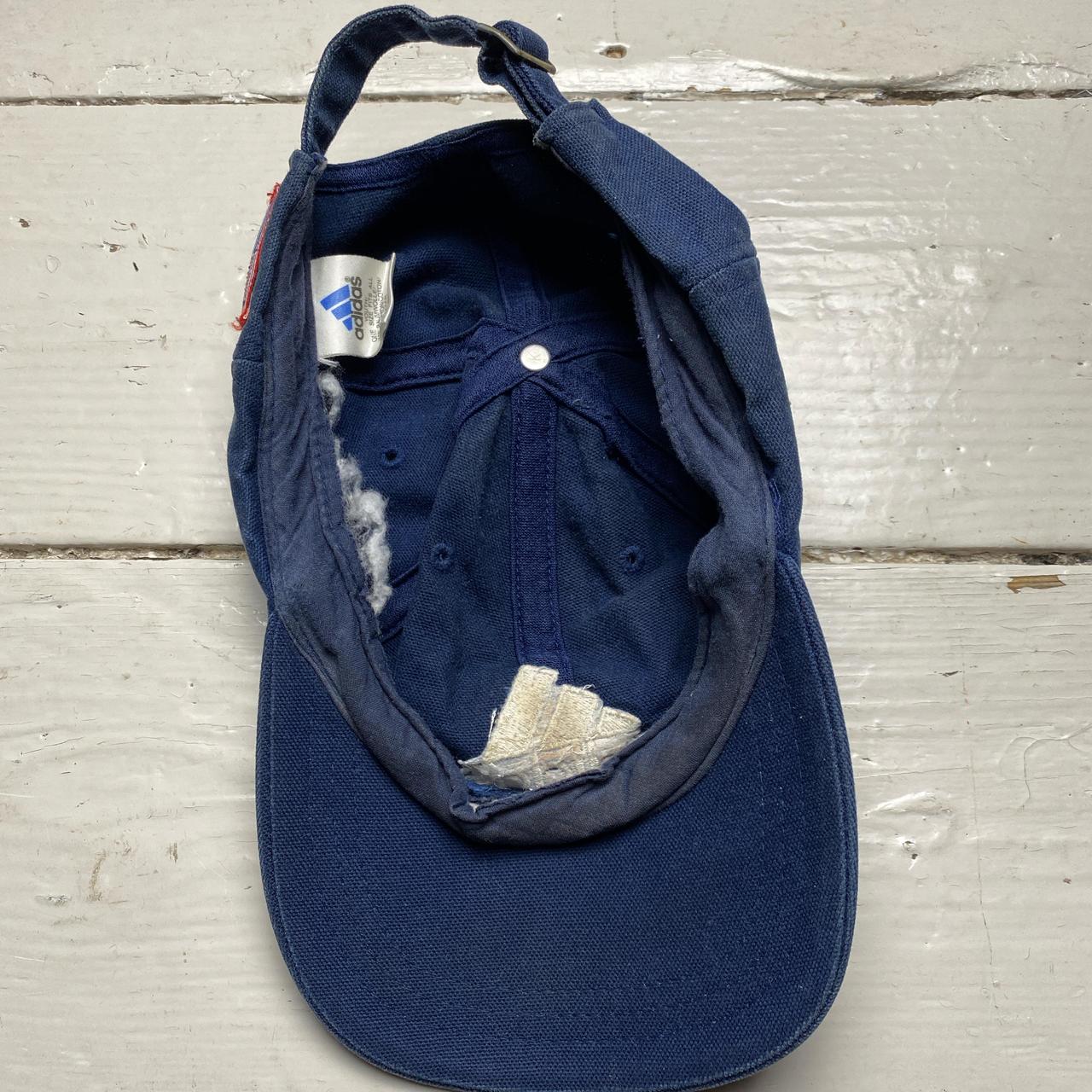 Adidas Navy and White Vintage Cap