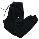 Jordan Black Fleece Black Cargo Joggers (M)