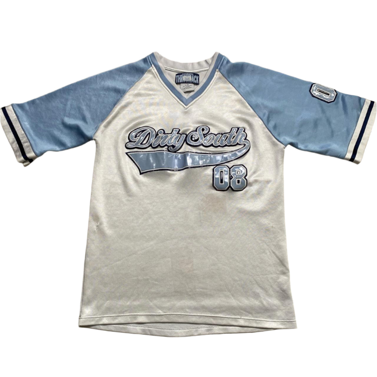 Dirty South Vintage 90’s Baby Blue and White NFL Football Jersey (M)