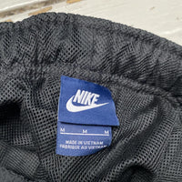 Nike Vintage Club Spellout Black and White Shell Trackpant Baggy Bottoms (M)