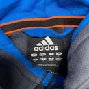 Adidas Performance Essentials 3 Stripe Grey Black and Tri Blue Hoodie (L)
