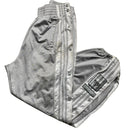Adidas Essentials Popper Grey Silver and White Stripe Trackpant Bottoms (L)