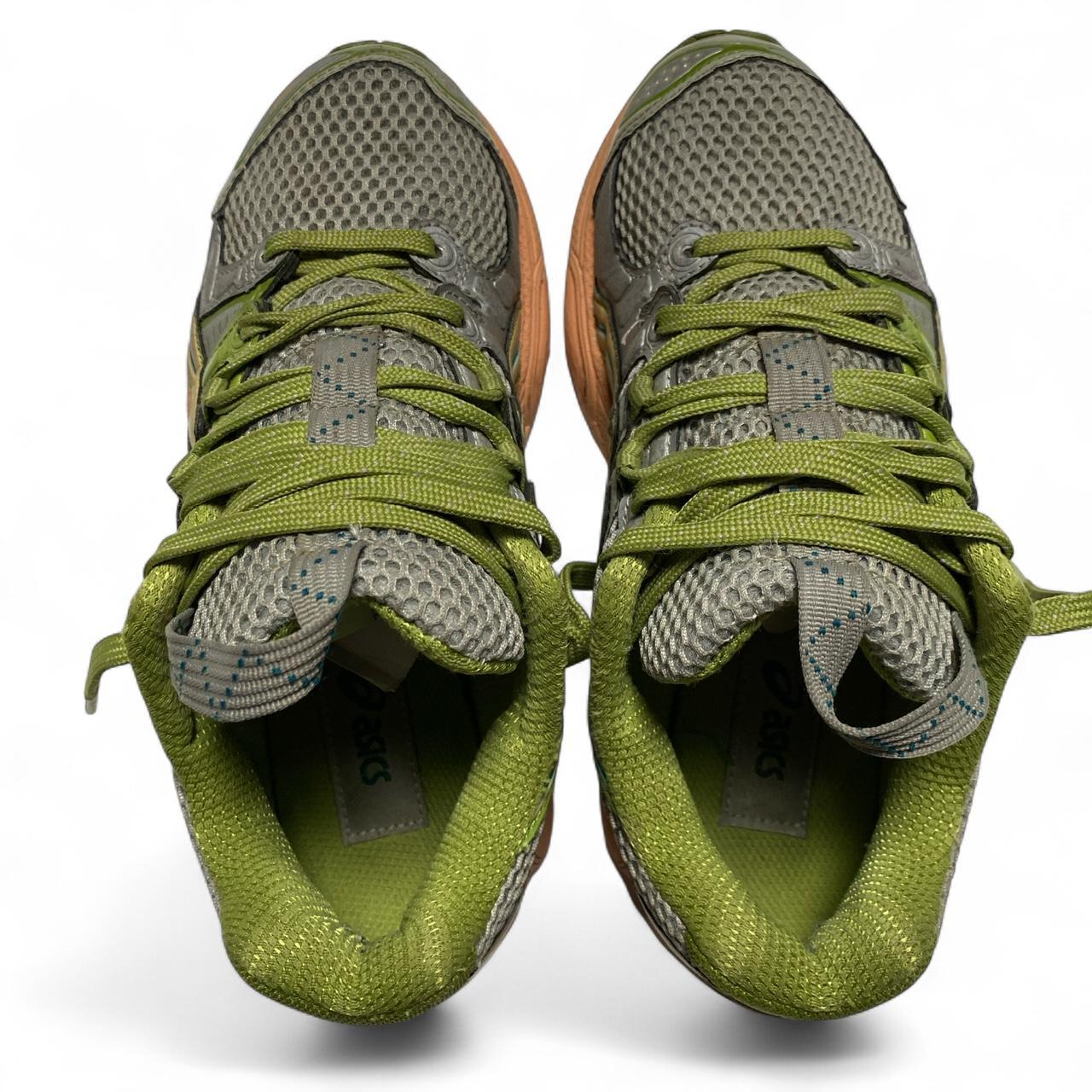 Asics Gel Nimbus 9 Green Pink and Grey Trainers (UK 3)