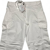 Nike Vintage y2k Womens White and Silver Small Swoosh Cargo Trousers (12)