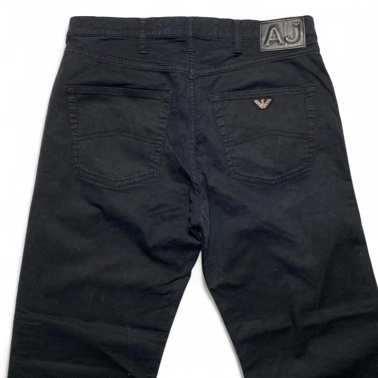 Armani Jeans Jet Black Trouser Jeans (34W)