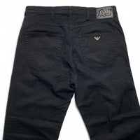 Armani Jeans Jet Black Trouser Jeans (34W)