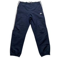 Adidas Navy and White Baggy Trackpant Shell Bottoms (L)