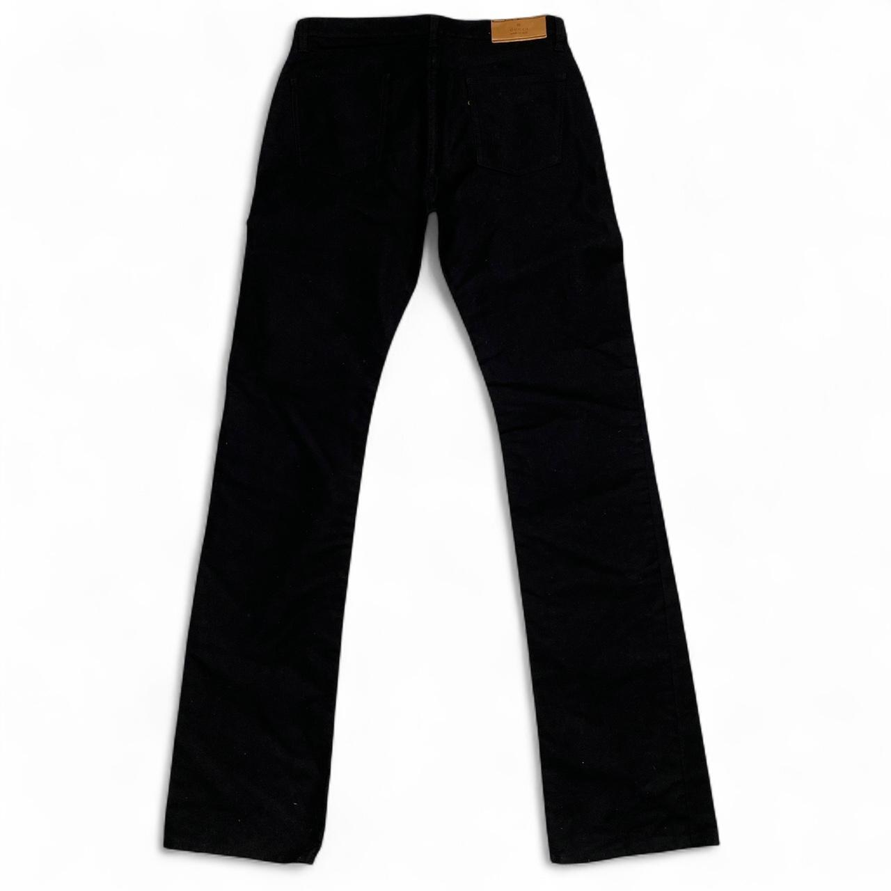 Gucci Vintage Black Brushed Velour Velvet Jeans (30W)