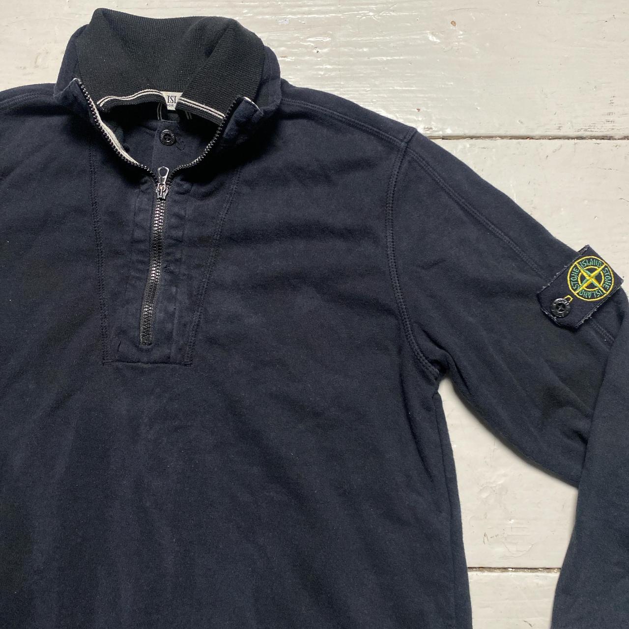 Stone Island Junior Navy Quarter Zip Jumper