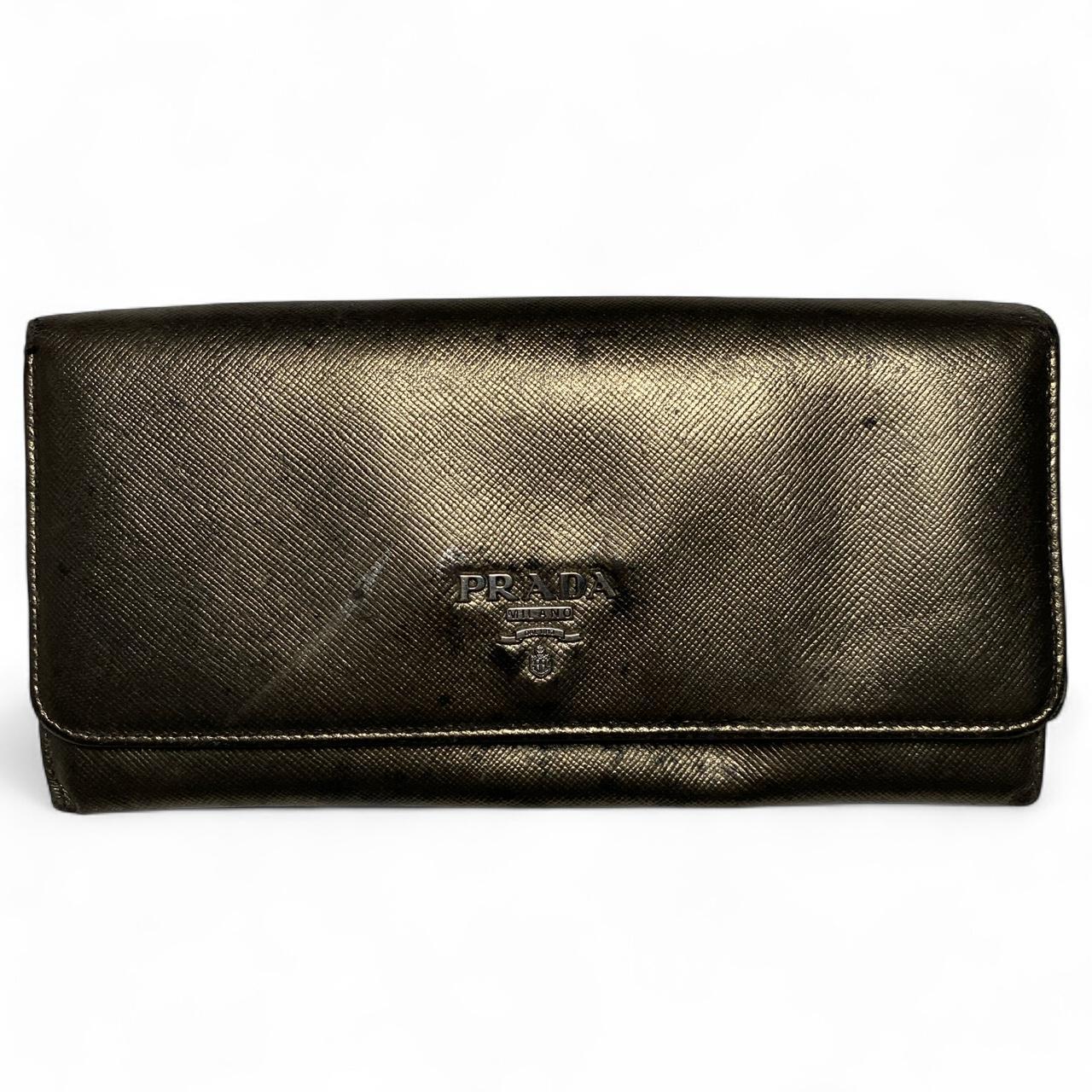 Prada Milano Metallic Womens Purse Wallet