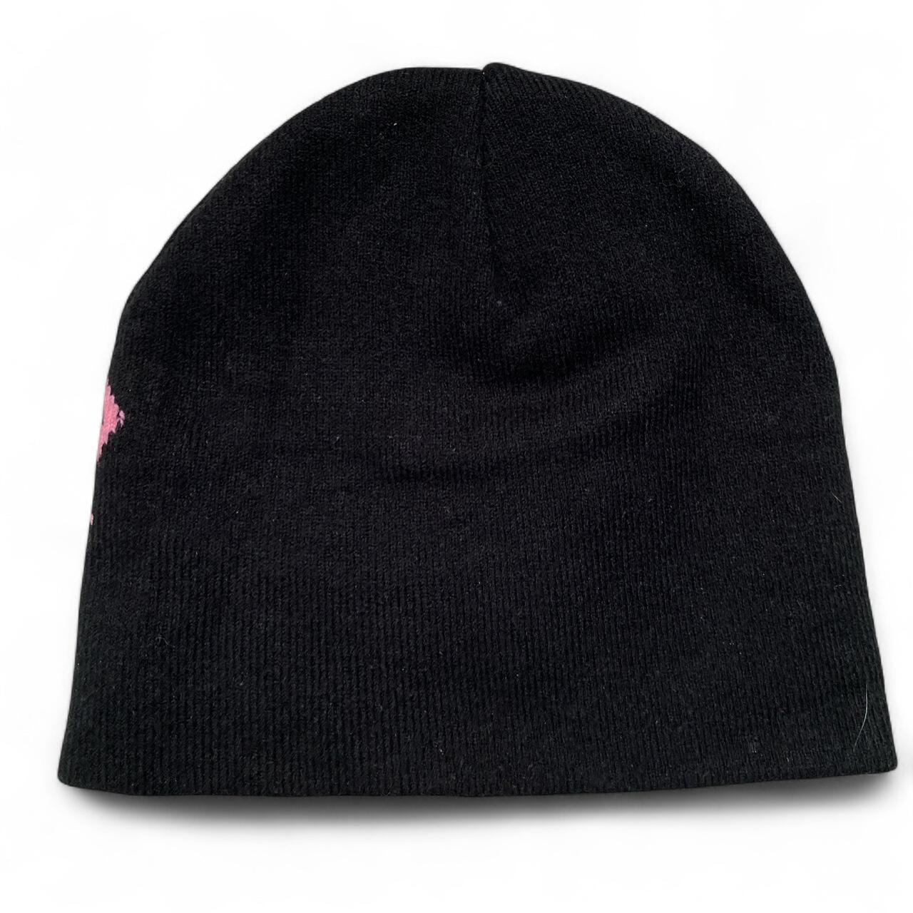 Minus Two Black and Pink Beanie Hat