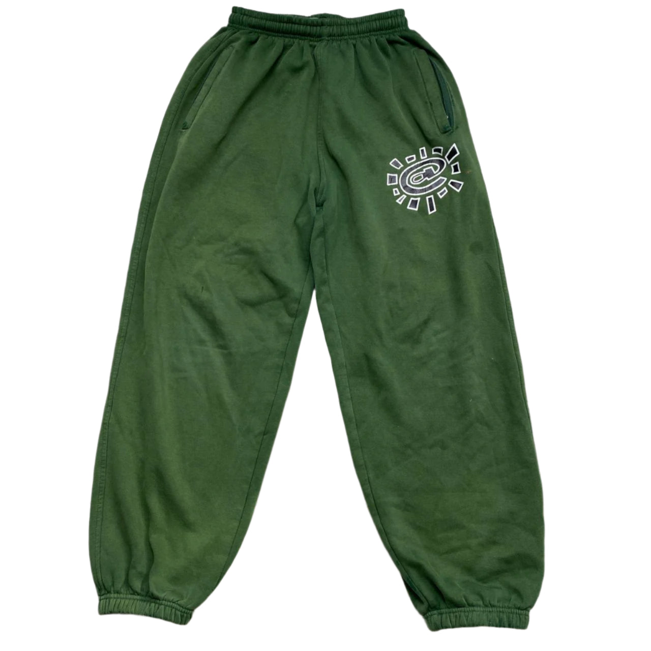 Always Do What You Should Do Green Black and White Baggy Joggers (S)