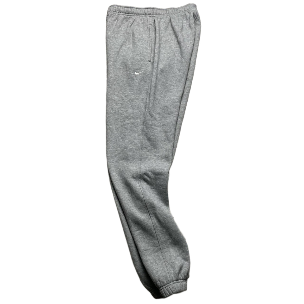 Nike Athletic Department Grey and White Swoosh Joggers (M)