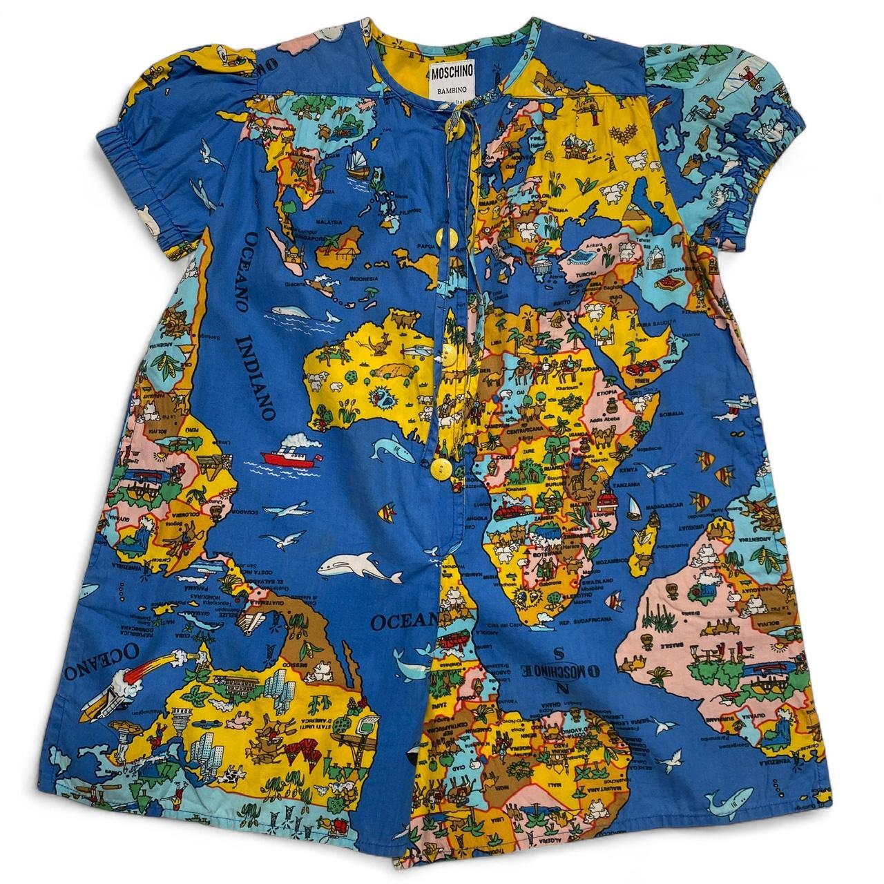 Moschino Bambino World Map Print Shorts Dress