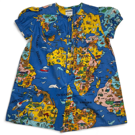 Moschino Bambino World Map Print Shorts Dress