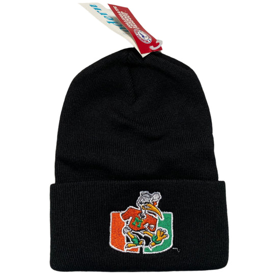 Miami Hurricanes Vintage 90’s Black Beanie Hat