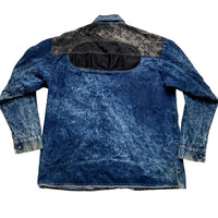 Young Blood Vintage 90’s Cartoon Embroidery Baggy Denim Jacket (XL)
