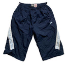 Nike Vintage y2k Navy Light Blue and White Shell Trackpant Shorts (2XL)