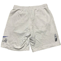 Nike White and Blue Big Swoosh Shorts (XL)