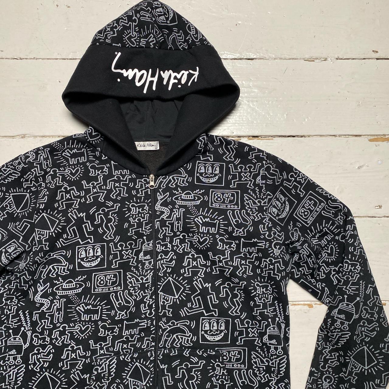 Keith Haring Black and Quite All Over Art Prints Hoodie