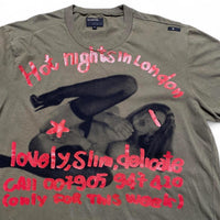 Energie Hot Nights In London Vintage y2k Graphic Woman T Shirt (XL)