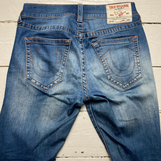 True Religion Rocco Relaxed Skinny Blue Jeans